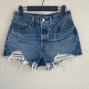 Levi’s 501 Denim Cut-Off Shorts Button Fly Cotton - Size 27